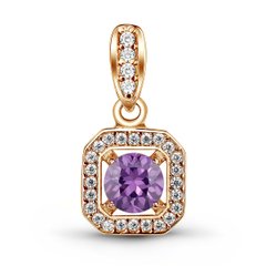 Gold pendant with natural amethyst PDz01AM, 1.35