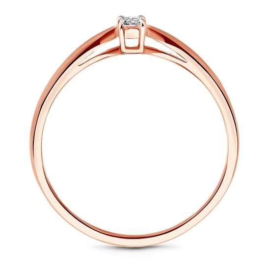 Red gold ring with diamonds KBRz106, 1.25