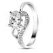 White gold ring with cubic zirconia FKBz217, 2.15