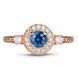 Gold ring with sapphire nano K68NS, 2.1