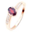 Gold ring with natural garnet ПДКз84Г