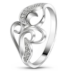 White gold ring with cubic zirconia FKBz210, 2.18