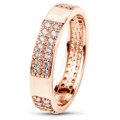 Red gold ring with cubic zirconia FKz134, 3.16