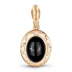 Gold pendant with natural onyx PSz185O-1, 5,1