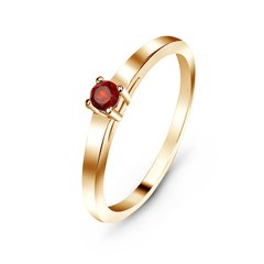 Gold ring with natural garnet Кз2108Г, 15, 1.44
