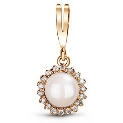 Gold pendant with pearls PSz182J, 1.7