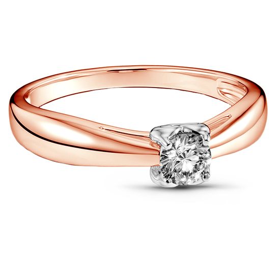 Red gold ring with diamonds KBRz101, 1.73