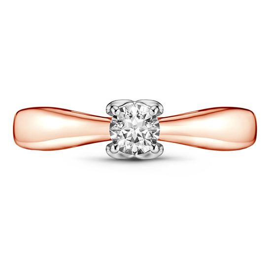 Red gold ring with diamonds KBRz101, 1.73