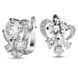 White gold earrings with cubic zirconia PDSBz86