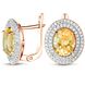 Gold earrings with natural citrine S66CT, 5.35