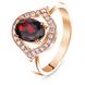 Gold ring with natural garnet ПДКз69Г, 16, 2.75