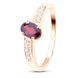 Gold ring with natural garnet ПДКз84Г, 1.45
