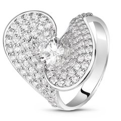 White gold ring with cubic zirconia FKBz087, 5.99