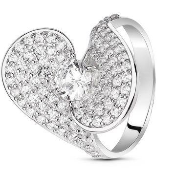 White gold ring with cubic zirconia FKBz087, 5.99