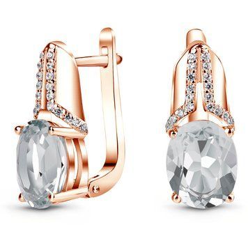 Золотые серьги с фианитами Сз1186, 6.90