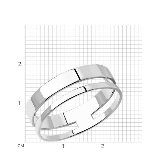 Кольцо из белого золота КБз724, 1.99