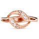 Gold ring with cubic zirconia K0117F, 15.5, 2.05