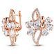 Gold earrings with cubic zirconia PDSz91