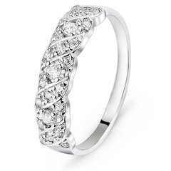 White gold ring with cubic zirconia FKBz121, 2.56