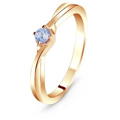 Gold ring with natural topaz Кз2137Т, 15, 1.59