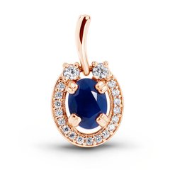 Gold pendant with natural sapphire PDz99S, 2.27