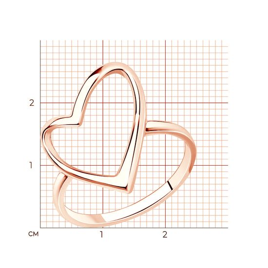 Кольцо из красного золота Кз719, 2.28