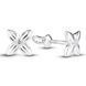 Stud earrings from white gold with cubic zirconia PBz40
