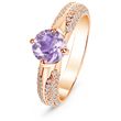 Gold ring with natural amethyst БКз103АМ