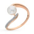 Gold ring with pearls and cubic zirkonia ЖК2020