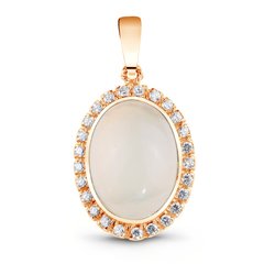 Gold pendant with natural chalcedony PDz117H, 6.52