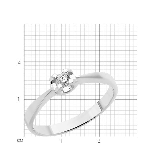 Кольцо из белого золота с бриллиантами КБРБз109, 2.33