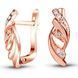 Gold earrings with cubic zirconia FSz158