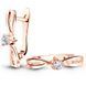 Gold earrings with cubic zirconia Sz2138
