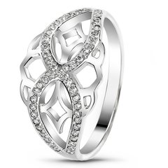White gold ring with cubic zirconia FKBz213, 2.55