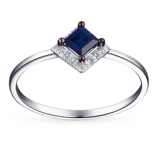 Gold ring with sapphires and diamonds СК5506Б, 1.4
