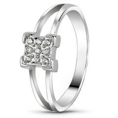 White gold ring with cubic zirconia FKBz206, 2.07