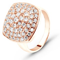 Red gold ring with cubic zirconia FKz024, 5.92