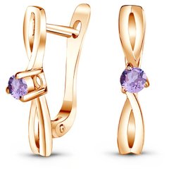 Gold earrings with alexandrite Сз2138АЛ