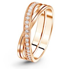 Золотое кольцо с бриллиантами БК319, 16, 3.76