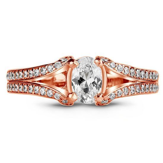 Gold ring with cubic zirkonia ПДКз50, 3.01