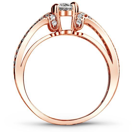 Gold ring with cubic zirkonia ПДКз50, 3.01