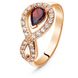 Gold ring with natural garnet ФКз159Г, 2.66