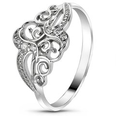 White gold ring with cubic zirconia FKBz124, 1.68