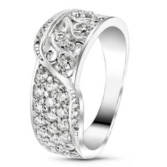 White gold ring with cubic zirconia FKBz199, 3.96