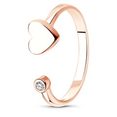 Red gold ring with cubic zirconia FKz508, 1.56