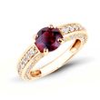 Ring made of gold with natural garnet БКз102Г