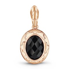 Gold pendant with natural onyx PSz185O, 5,1