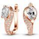 Gold earrings with cubic zirconia PDSz12