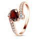 Gold ring with natural garnet ПДКз87Г, 2.24