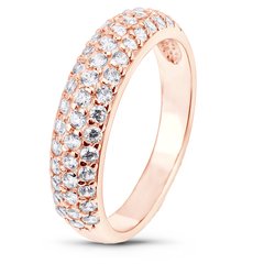 Red gold ring with cubic zirconia FKz065Н, 2.87